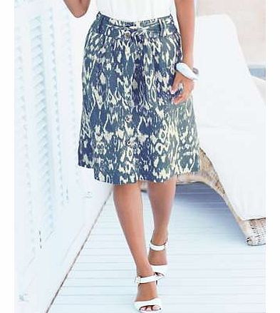 Unbranded Linen Print Skirt