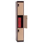 Link 3 Door Locker-Grey With Yellow Doors