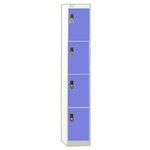 Link 4 Door Locker-Grey With Blue Doors