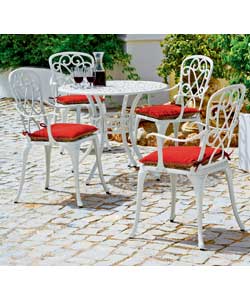 Unbranded Lisbon Cast Aluminium 4 Seater Dining Set