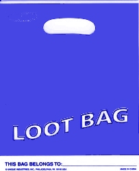 Loot bag - Plastic - blue - Pack of 8