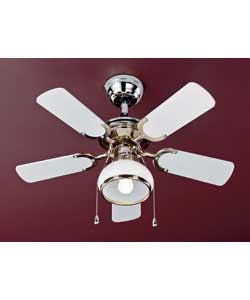 Unbranded Low Energy Chrome Ceiling Light Fan