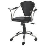 Luna Operators Chair - Black Leather