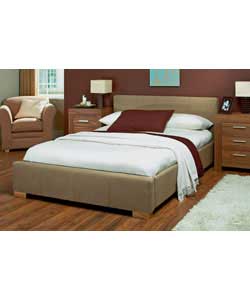 Lusaka Mocha King Size Bed with Cushion Top Mattress