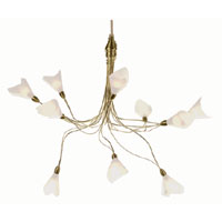 Mad 10 Light Halogen Pendant Satin Brass Plated