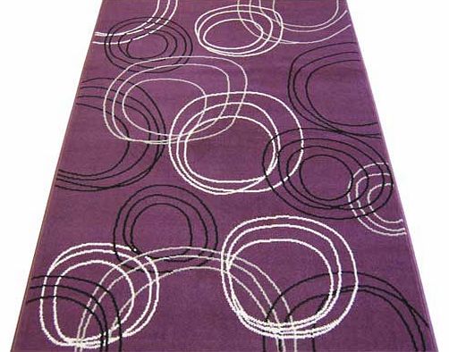 Maestro Circles Rug - Plum - 160 x 230cm