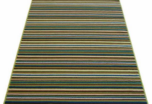 Unbranded Maestro Fine Stripe Green Rug 80x150cm - Green