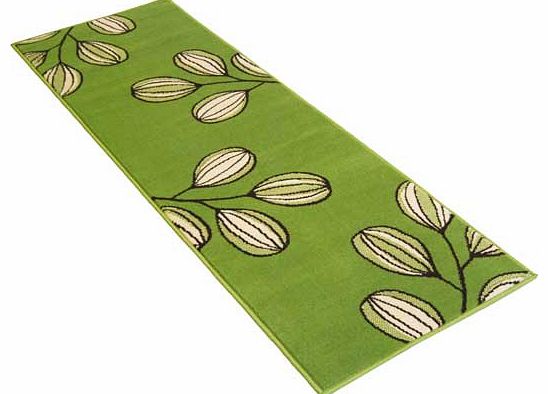 Unbranded Maestro Flourish Green Runner - 200cm x 67cm