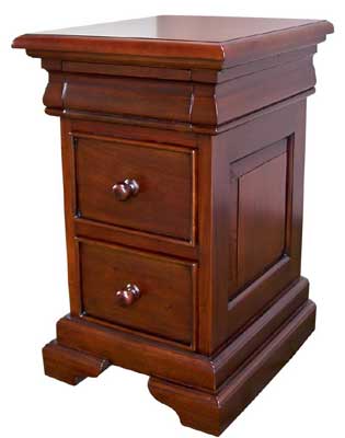 Unbranded Mahogany Bedside Cabinet 2 drawer Petersham