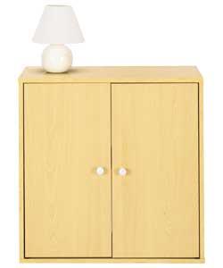 Beech effect.2 doors with silver effect handles. 2 internal shelves.Size (W)60, (D)29.8,