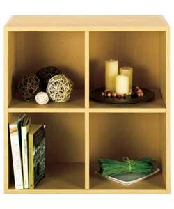 Beech effect. 4 internal shelves.Size (W)60, (D)29.8, (H)60cm.Packed flat for home assembly