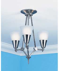 Makalel 3 Light Ceiling Fitting - Brushed Chrome Finish