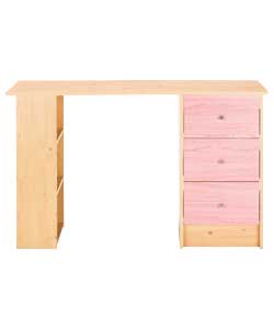 Malibu Desk with 3 Drawers - Rose