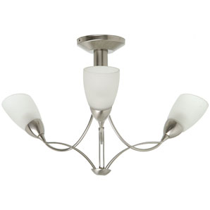 Maria Ceiling Light- 3 Arm- Brushed Chrome