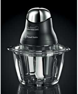 Matt black and chrome.320 watts.1200ml capacity bowl dry.500ml maximum capacity bowl liquid. 1 speed