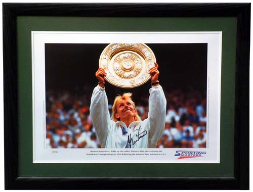 Unbranded Martina Navratilova signed and framed limited edition print