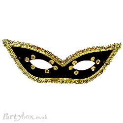 Mask - Winged - Fiesta - Black