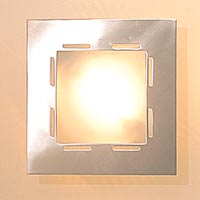 Matrice Cutaway Square Wall Light Satin Chrome Finish