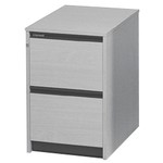 Melamine Faced 2 Drawer Filing Cabinet-Grey