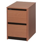 Melamine Faced 2 Drawer Filing Cabinet-Sapele