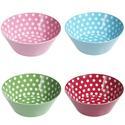 Unbranded Melamine Party Snack bowls - polkadot