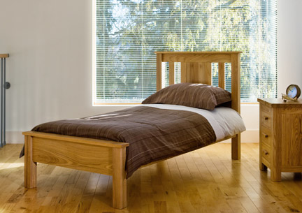 Unbranded Melford Oak Bed Range - Single, Double, King,