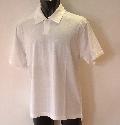 Mens Paul Smith White Fine Ribbed Polo Shirt. One