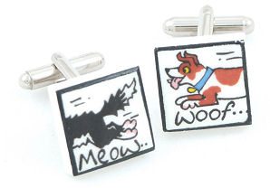 Unbranded Meow Woof Cufflinks