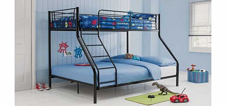 Unbranded Metal Triple Bunk Bed Frame - Black