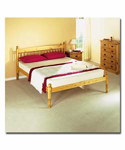 Michigan; Kingsize Pine Bed with Comfort Sprung Mattress