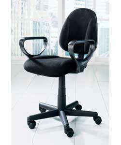 Mid Back Gas Lift Chair - Black