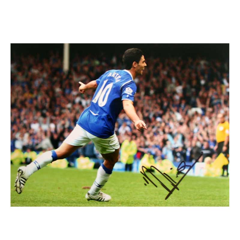 Unbranded Mikel Arteta Signed Everton Photo - Celebrating a Goal at Goodison