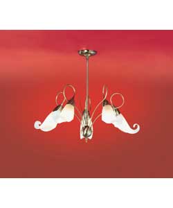 Milan 5 Light Ceiling Fitting - Antique Brass Finish