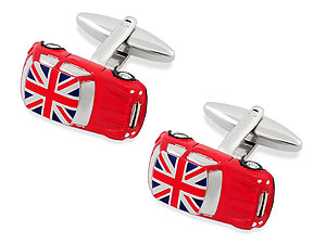 Unbranded Miniature Car Union Jack Cufflinks - 014533