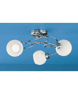 Unbranded Mobo Chrome 3 Light Ceiling Fitting