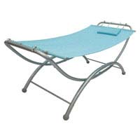 Monaco Blue Hammock Aluminium Frame and Vinyl Coated Polyester