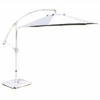 Monaco White Overhanging Parasol Aluminium