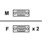 MONITOR Y SPLITTER CABLE DB15M TO 2 X DB15F