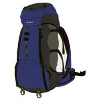 Unbranded Montes 55 10 Rucksack Blue, Thunder and Steel