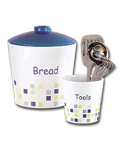 Mosaic Bread Crock