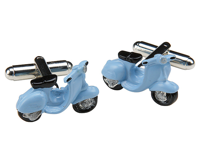 Motor Cufflinks, Blue Motorbike