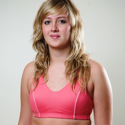 Unbranded Moving Comfort Vixen Sports Bra modelled by Elice