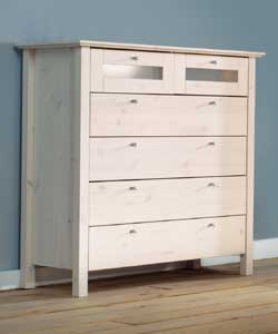 Napoli White 4 plus 2 Drawer Chest