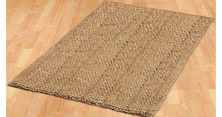 Unbranded Natural Honey Boucle Jute Rug - 160 x 100cm -