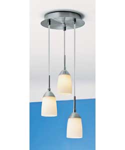 Navarra 3 Light Brushed Chrome Ceiling Fitting