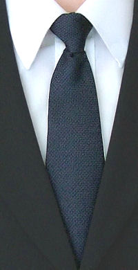 Unbranded Navy Black Square Clip On Tie