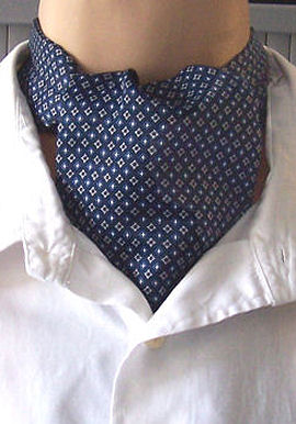 Unbranded Navy Squares Casual Cravat