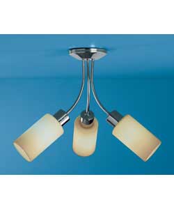 Unbranded Neola Chrome 3 Light Energy Saving Ceiling Fitting