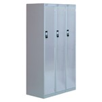 Nest Of Three Single-Door Lockers-Grey