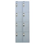 Nest Of Two 3-Door Lockers-Grey